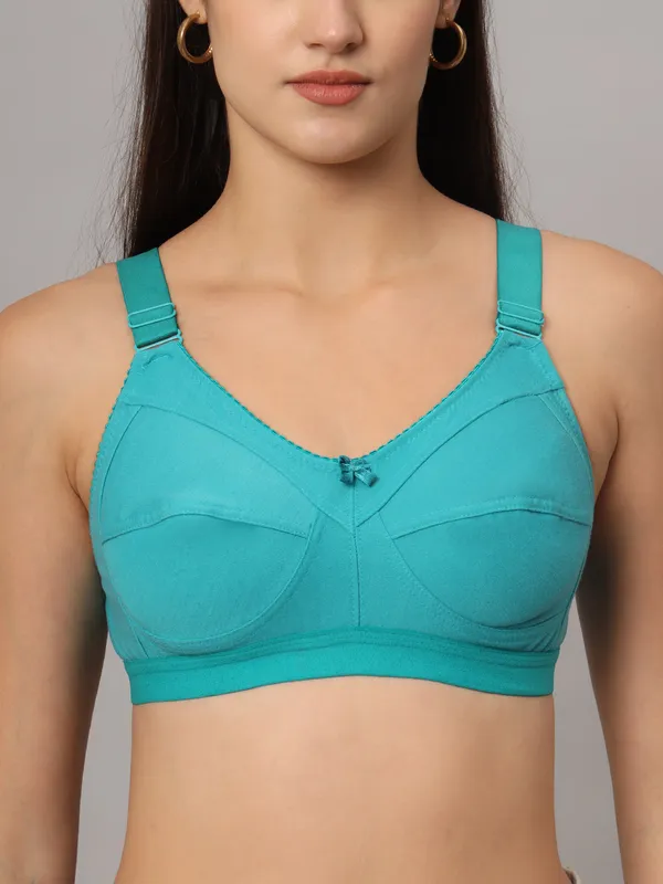 Teal_Premium_Cotton_Full_Coverage_Bra_For_Women