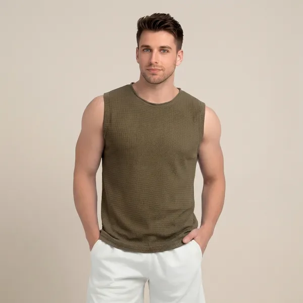Olive_Premium_Cotton_Casual_Fit_Sleeveless_Gym_Vest_For_Men
