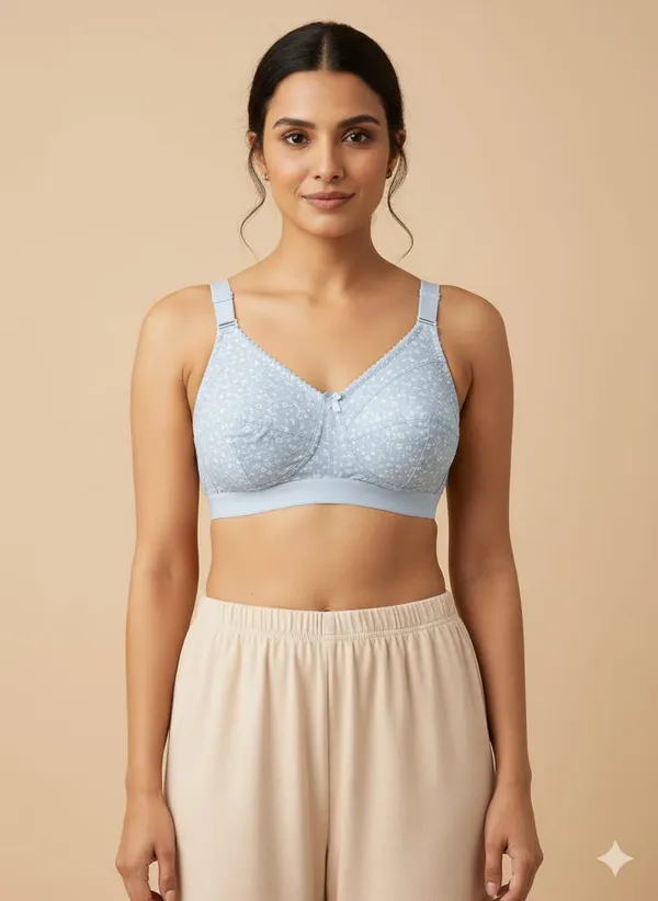 Light_Blue_Premium_Cotton_Floral_Print_Bra_For_Women