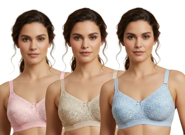 Light_Blue_Premium_Cotton_Textured_Bra_For_Women
