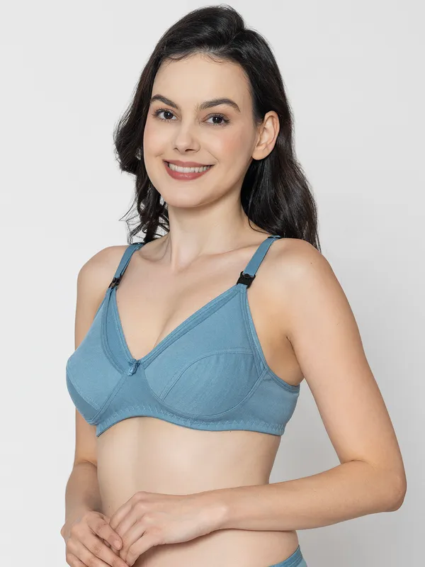 Blue_Premium_Cotton_Front-Open_Nursing_Bra_For_Women