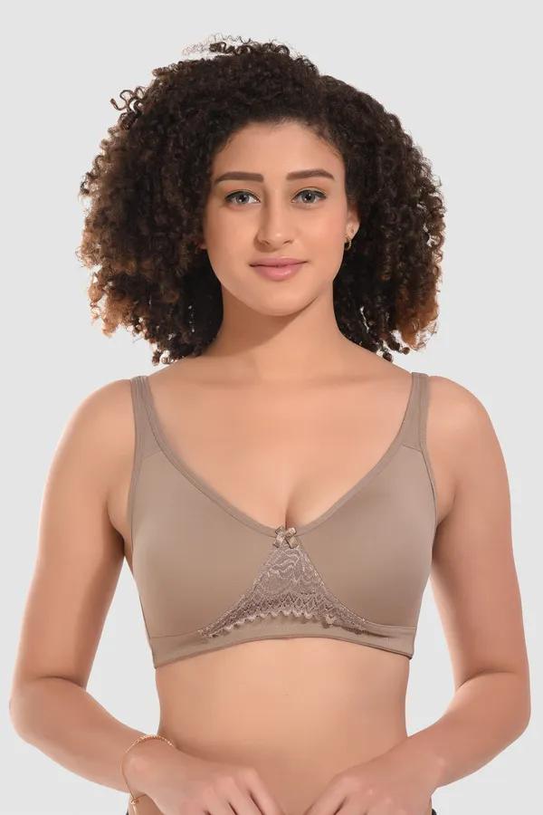 Taupe_Premium_Cotton_Lace_Trim_Bra_For_Women