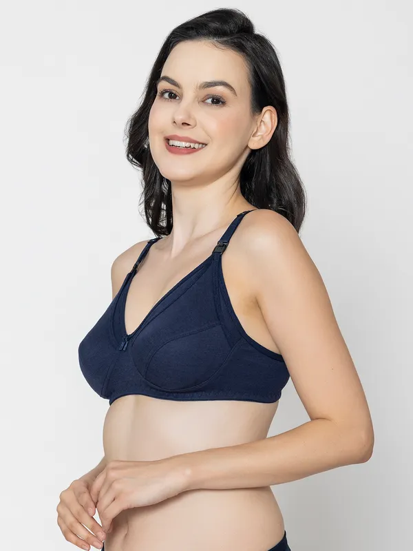 Navy_Premium_Cotton_Full_Coverage_Nursing_Bra_For_Women