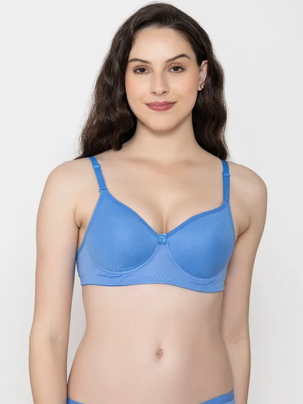 Blue_Premium_Cotton_Molded_Cup_Bra_For_Women