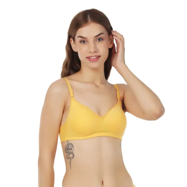 Yellow_Premium_Cotton_Bra_For_Women