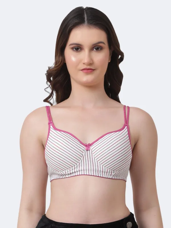 Pink_Premium_Cotton_Striped_Full_Coverage_Bra_For_Women