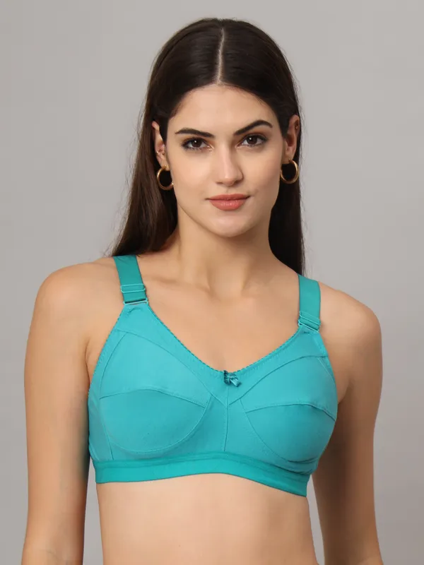 Teal_Premium_Cotton_Full_Coverage_Bra_For_Women