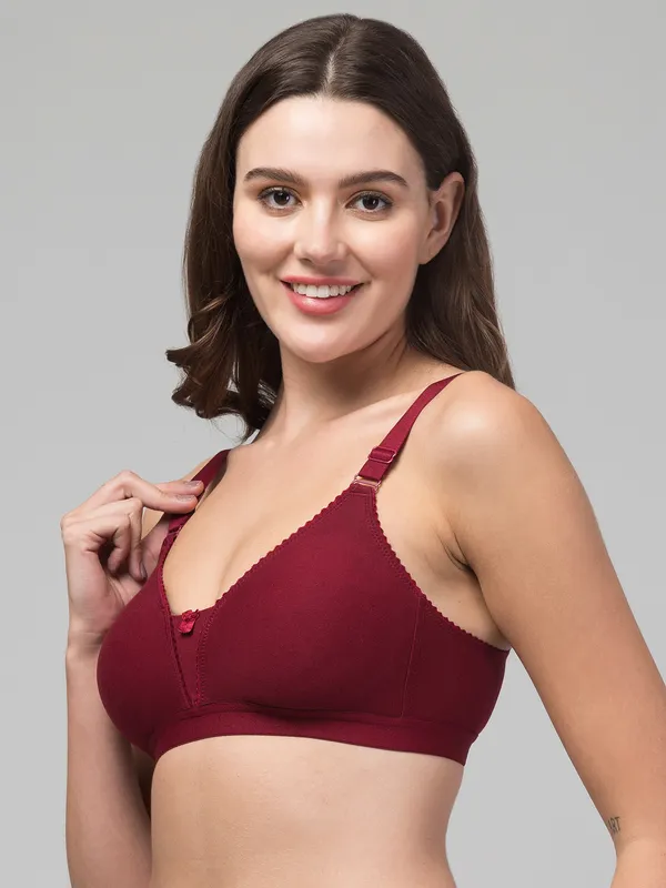 Maroon_Premium_Cotton_Lace_Edge_Everyday_Bra_For_Women