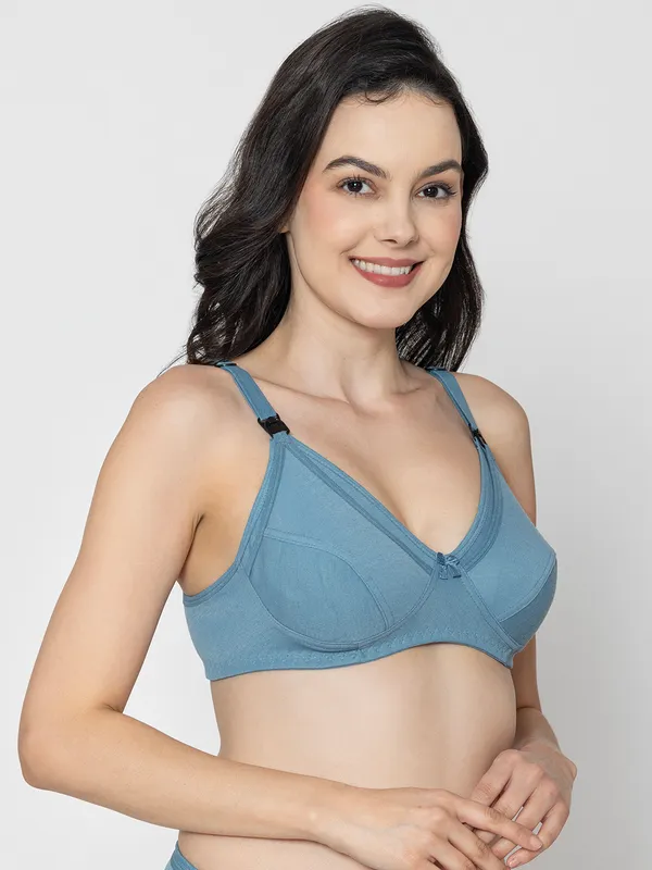 Blue_Premium_Cotton_Front-Open_Nursing_Bra_For_Women