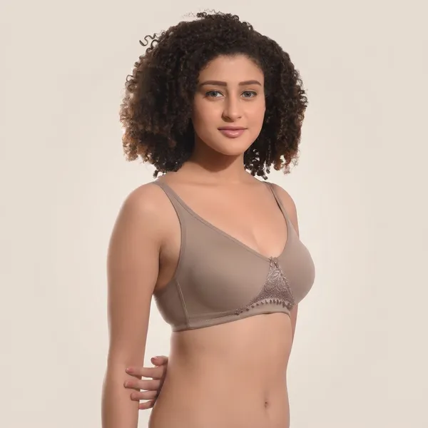 Taupe_Premium_Cotton_Lace_Trim_Bra_For_Women