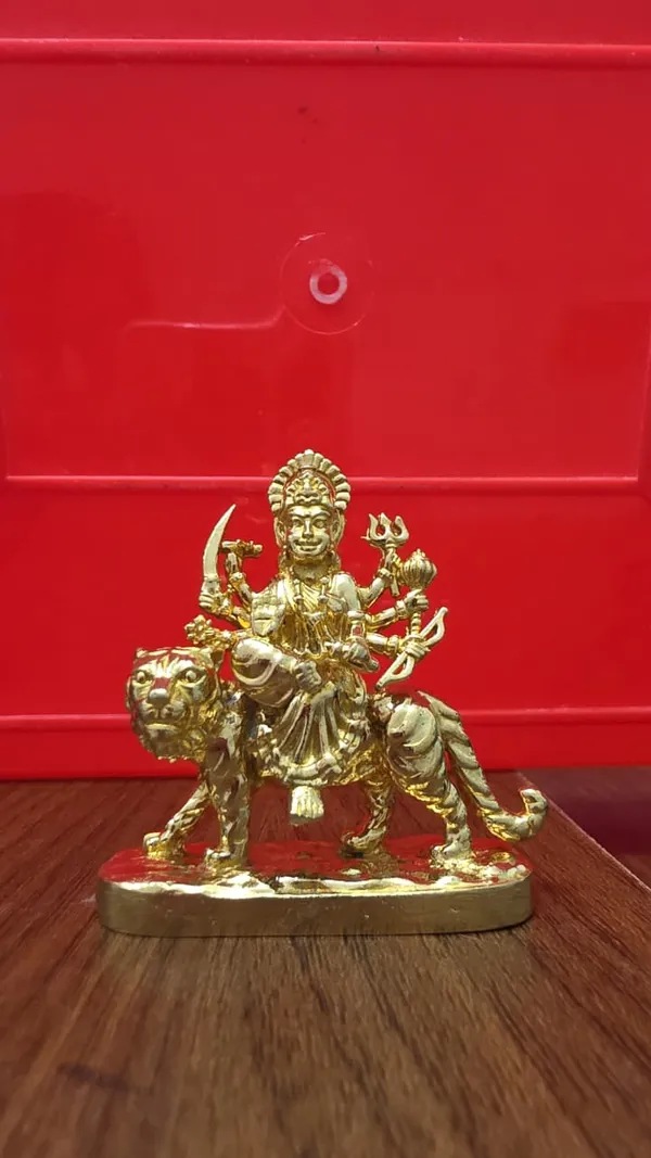 Goddess_Durga_Brass_Idol,_Gold_Finish