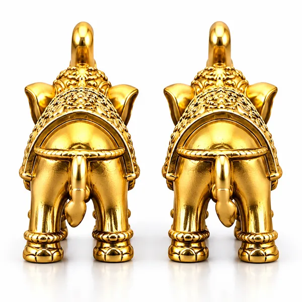 Brass_Elephant_Pair_|_Golden_Hathi_Murti_Set_of_2_|_Lucky_Elephant_Showpiece_with_Raised_Trunk_for_Home_Decor,_Vastu,_Office_&_Gifting