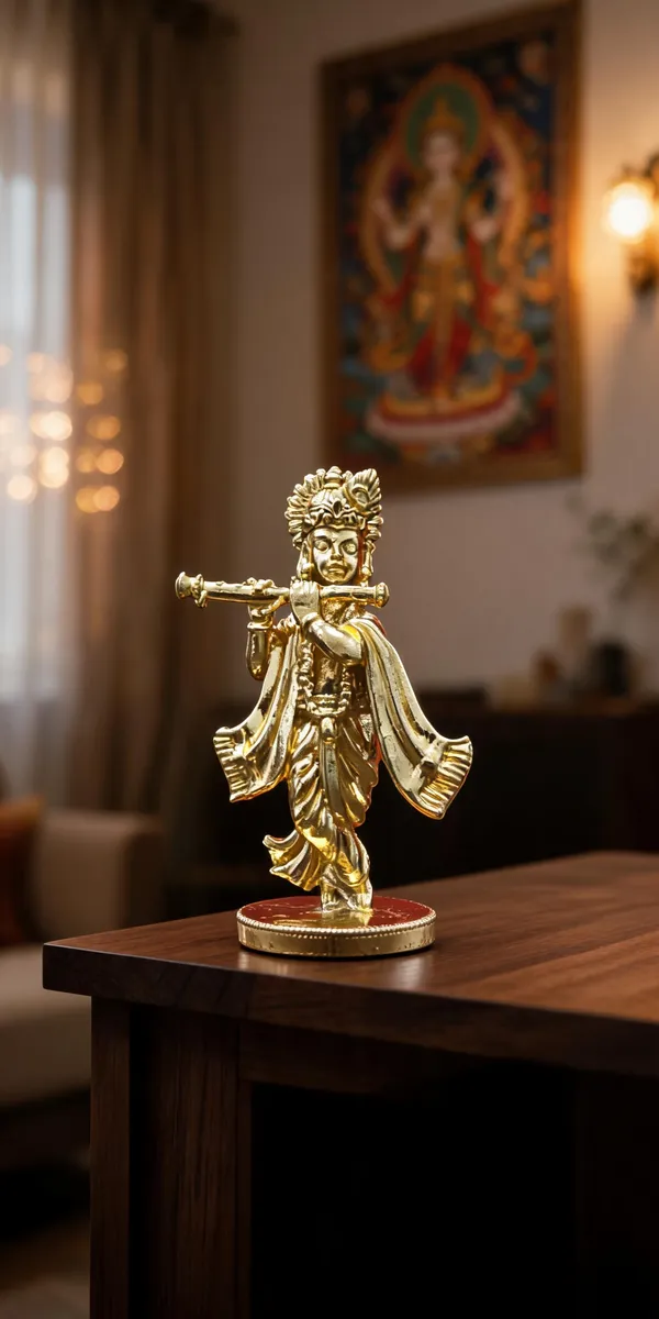 Devotional_Krishna_Brass_Idol,_Gold_Finish