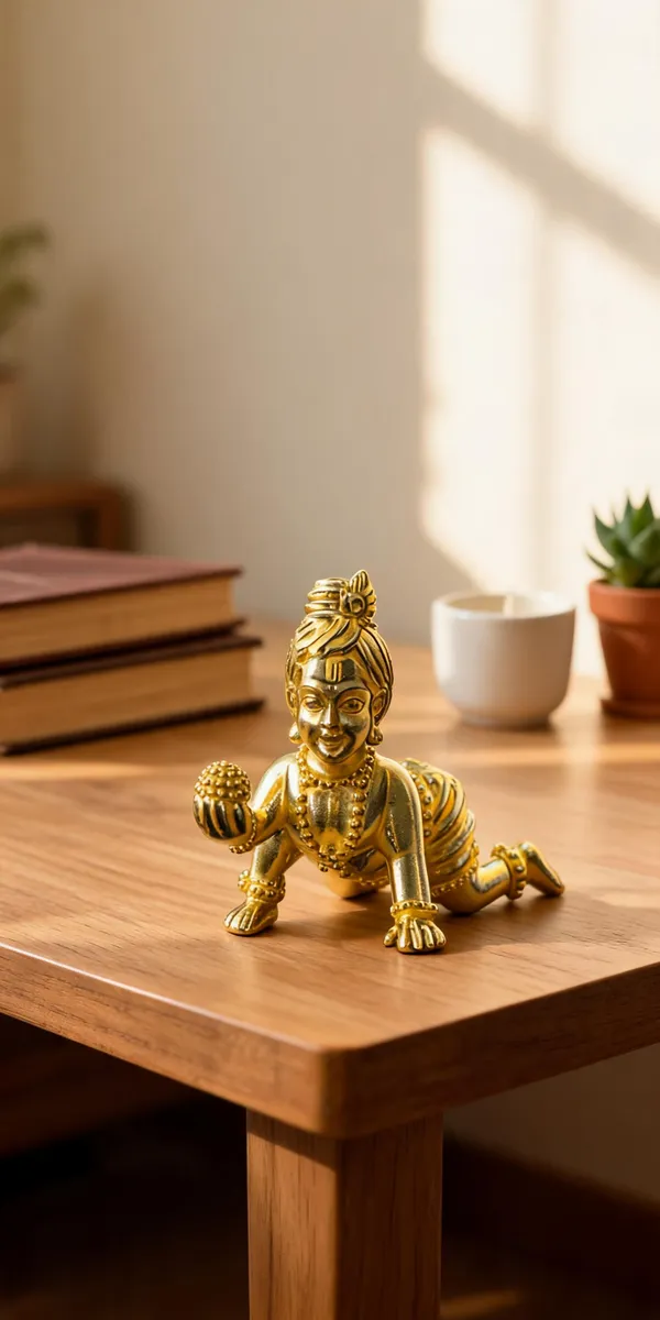 Laddu_Gopal_Crawling_Krishna_-_Brass_Idol,_Gold_Finish