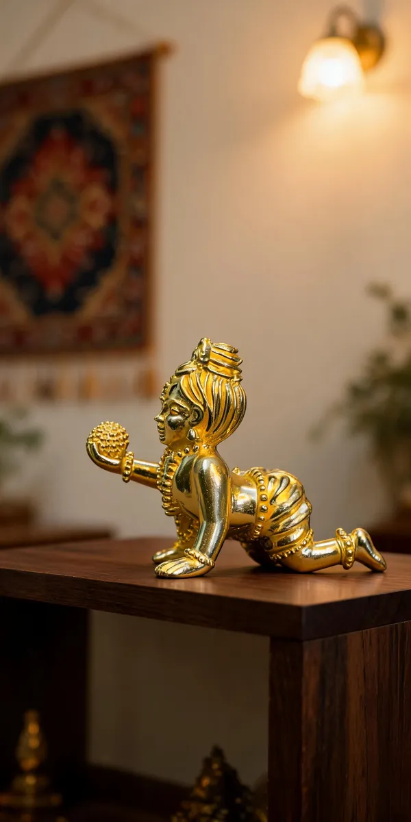 Laddu_Gopal_Crawling_Krishna_-_Brass_Idol,_Gold_Finish