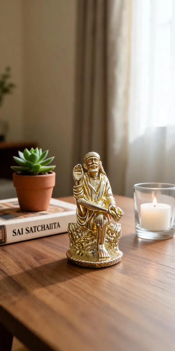 Sai_Baba_Brass_Idol,_Gold_Finish