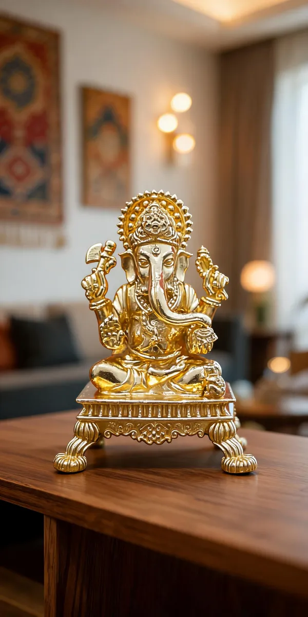 Ornate_Ganesha_Brass_Idol,_Gold_Finish