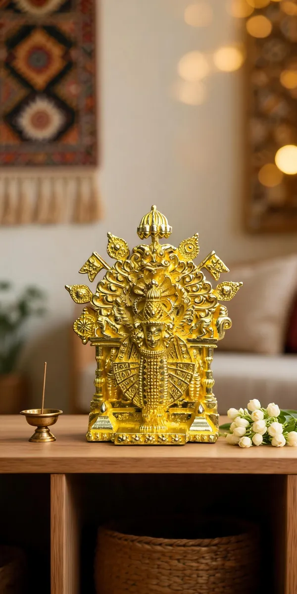 Maha_Lakshmi_Brass_Idol,_Gold_Finish