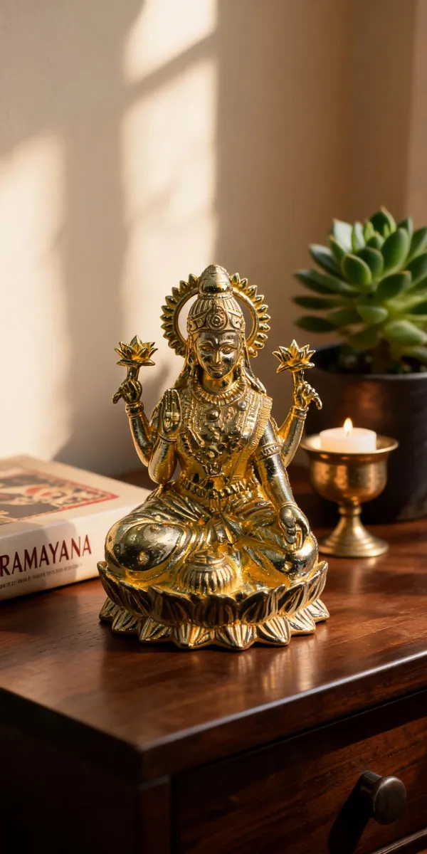 Goddess_Lakshmi_Seated_on_Lotus_-_Brass_Idol,_Gold_Finish