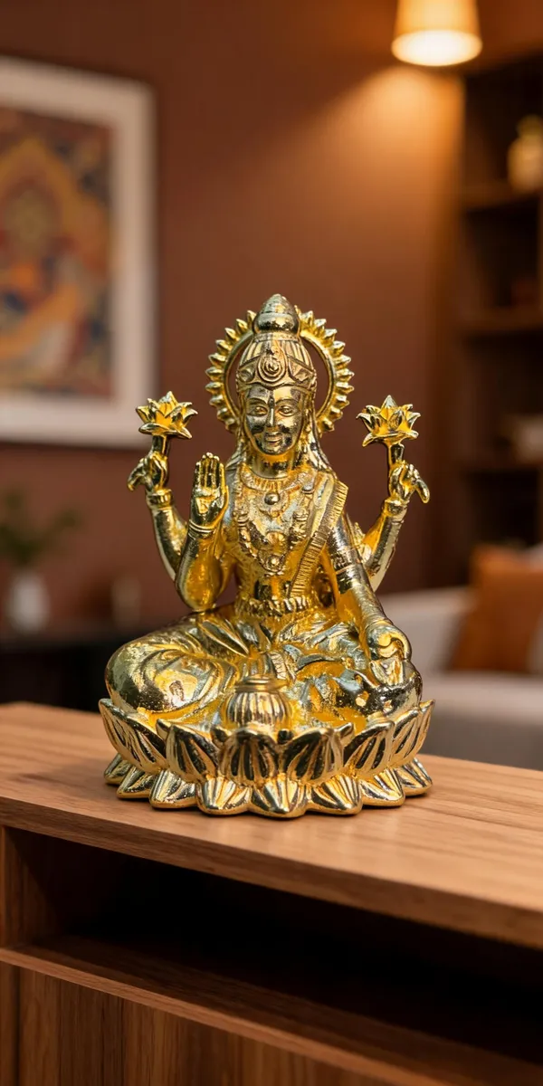 Goddess_Lakshmi_Seated_on_Lotus_-_Brass_Idol,_Gold_Finish