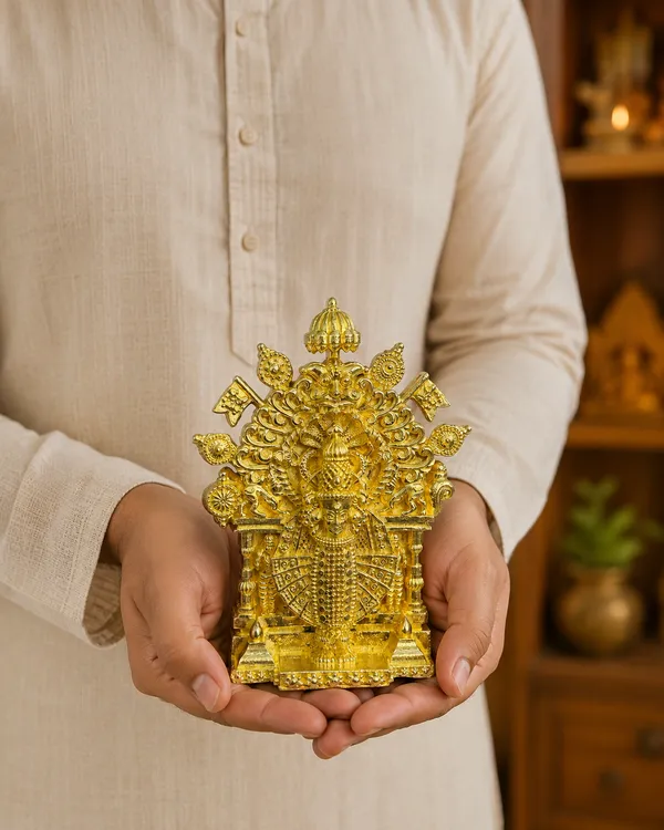 Maha_Lakshmi_Brass_Idol,_Gold_Finish