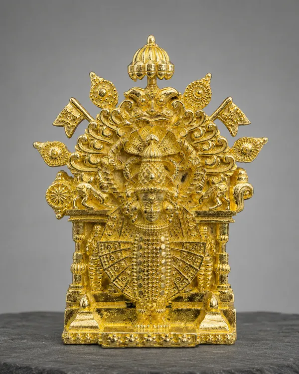 Maha_Lakshmi_Brass_Idol,_Gold_Finish