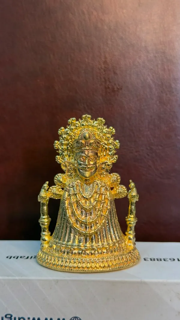 Khatu_Shyam_Ji_Brass_Idol,_Gold_Finish