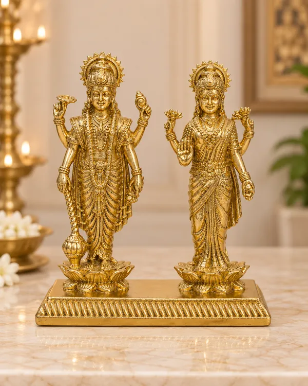 Lakshmi_Narayan_Brass_Idol_Set,_Gold_Finish
