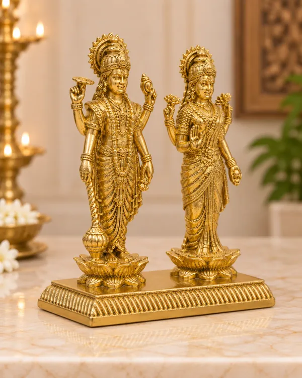 Lakshmi_Narayan_Brass_Idol_Set,_Gold_Finish