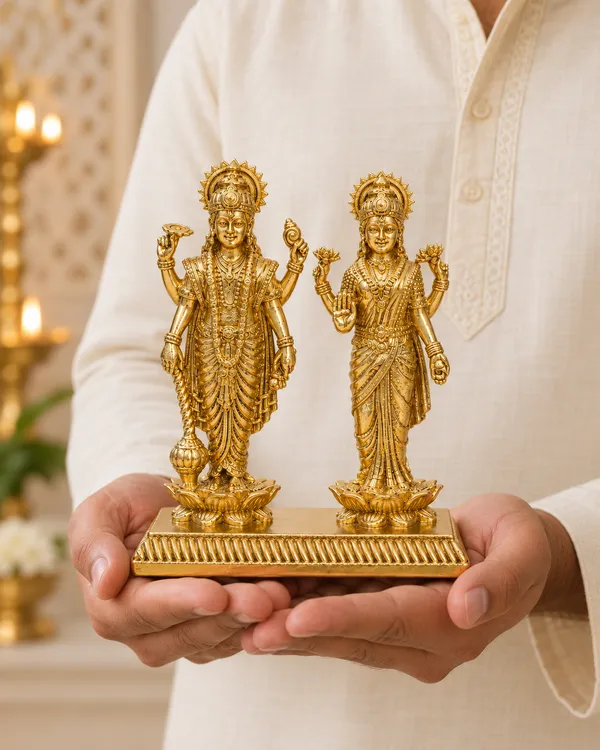 Lakshmi_Narayan_Brass_Idol_Set,_Gold_Finish
