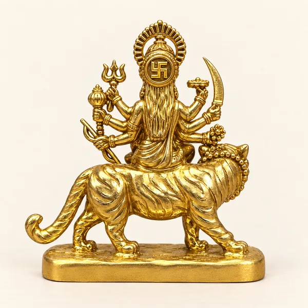 Goddess_Durga_Brass_Idol,_Gold_Finish