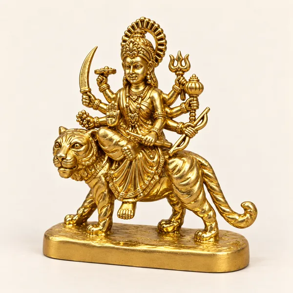 Goddess_Durga_Brass_Idol,_Gold_Finish