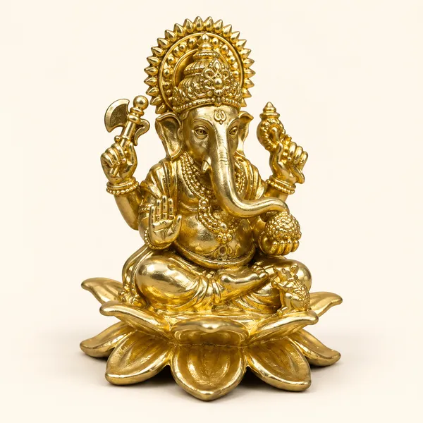 Brass_Ganesha_Idol_with_Lotus_Pedestal,_Gold_Finish