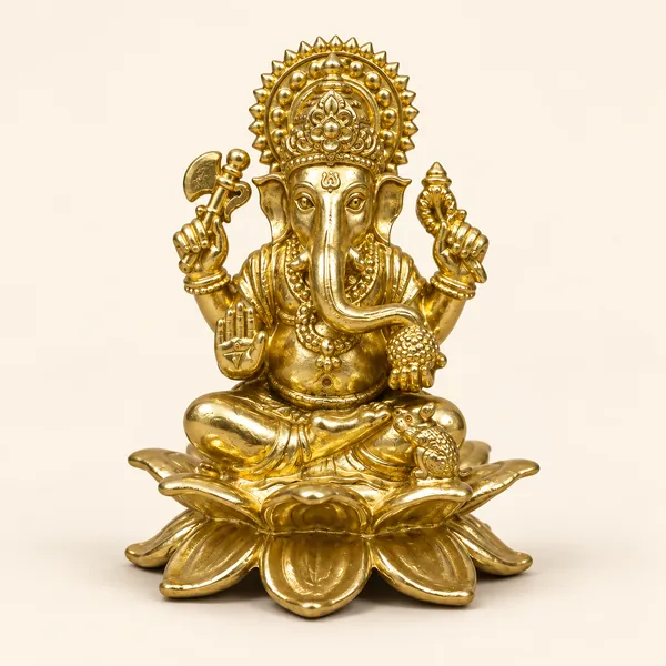 Brass_Ganesha_Idol_with_Lotus_Pedestal,_Gold_Finish