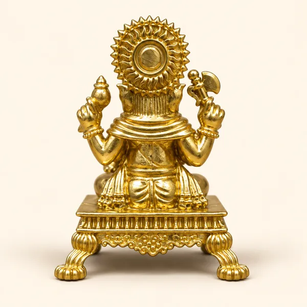 Ornate_Ganesha_Brass_Idol,_Gold_Finish