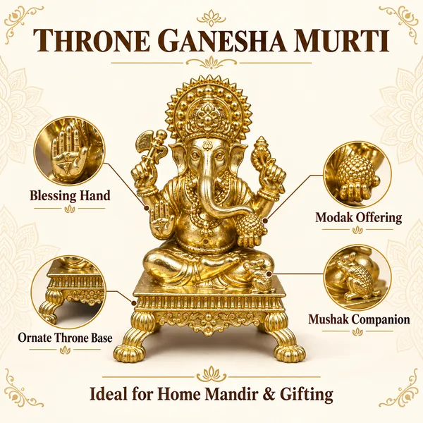 Ornate_Ganesha_Brass_Idol,_Gold_Finish