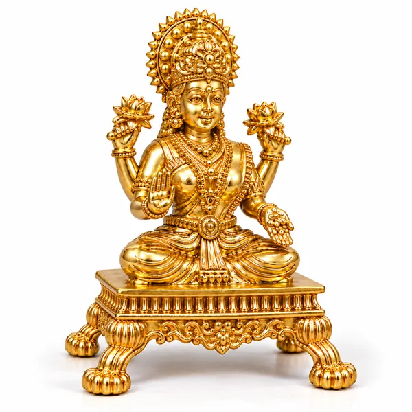 Brass_Lakshmi_Idol,_Gold_Finish