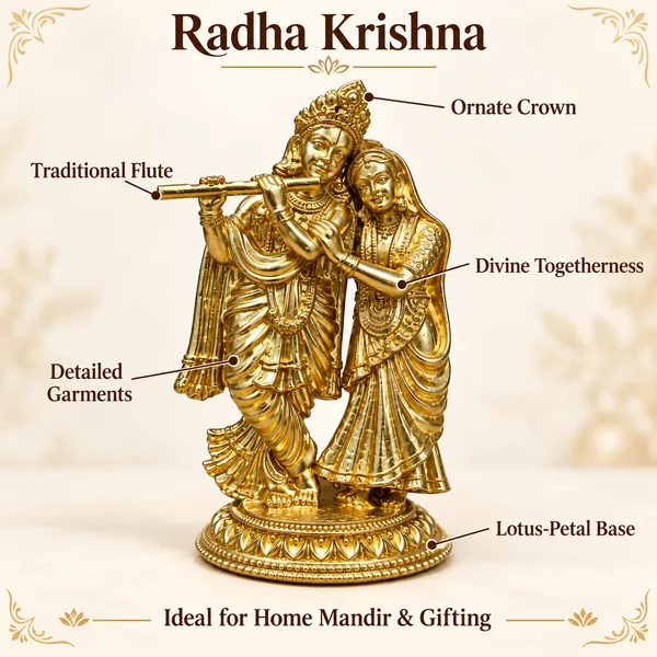Radha_Krishna_Playing_Flute_-_Brass_Idol,_Gold_Finish