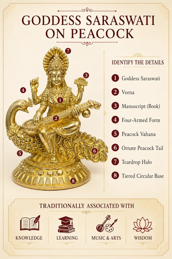 Goddess_Saraswati_Brass_Idol,_Gold_Finish