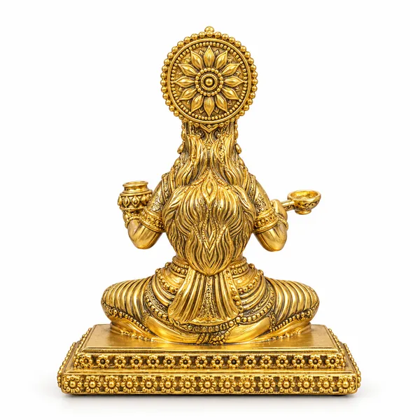 Goddess_Annapurna_Brass_Idol,_Gold_Finish