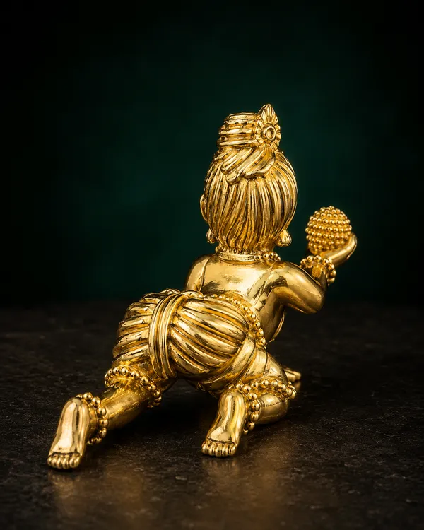Laddu_Gopal_Crawling_Krishna_-_Brass_Idol,_Gold_Finish