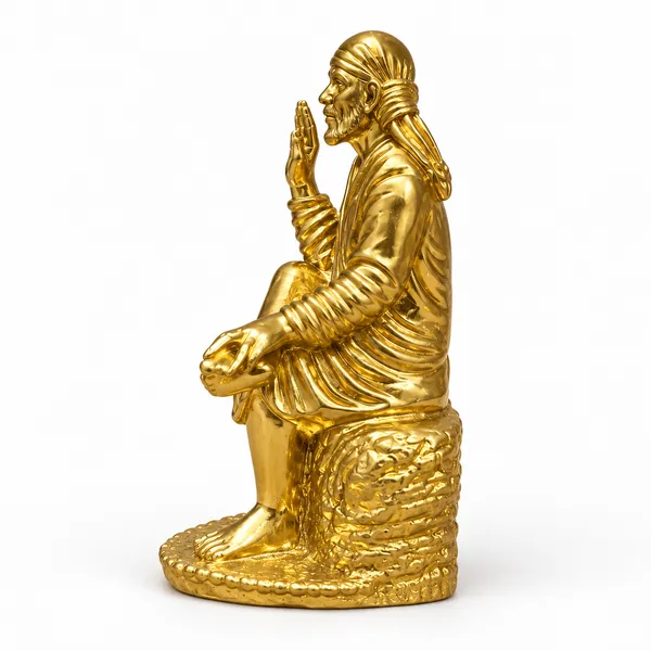 Sai_Baba_Brass_Idol,_Gold_Finish