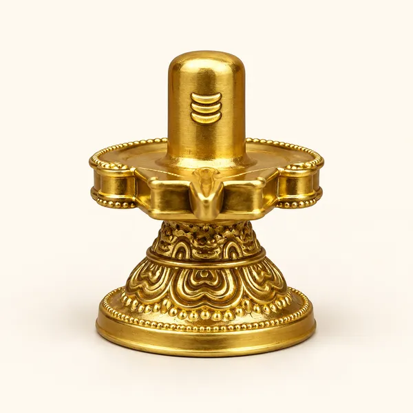 Brass_Shivling_with_Embossed_Detailing,_Gold_Finish