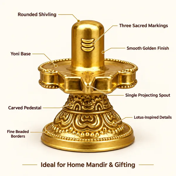 Brass_Shivling_with_Embossed_Detailing,_Gold_Finish
