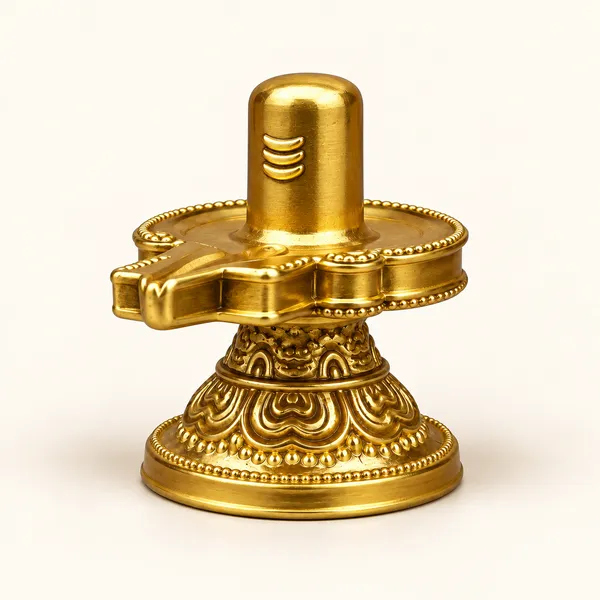 Brass_Shivling_with_Embossed_Detailing,_Gold_Finish