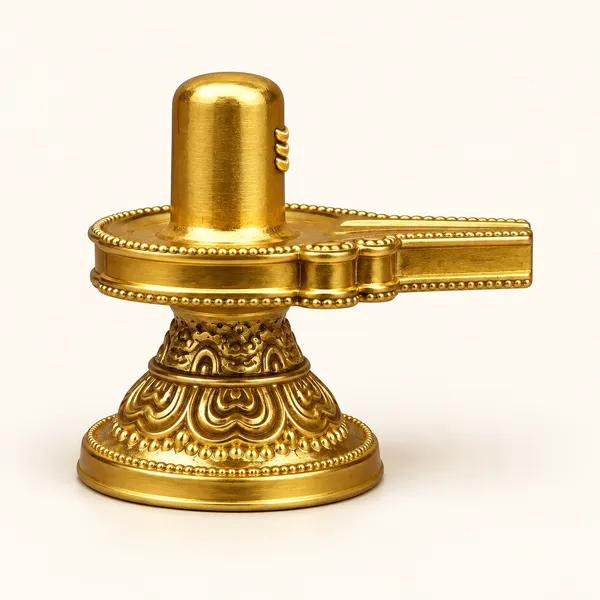 Brass_Shivling_with_Embossed_Detailing,_Gold_Finish