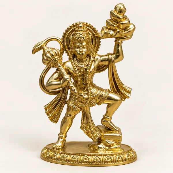 Lord_Hanuman_Brass_Idol,_Gold_Finish
