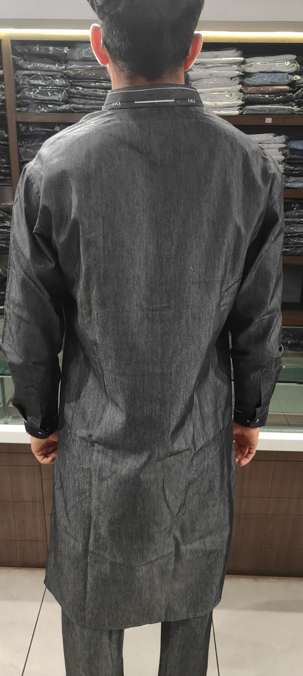 Black_Giza_Cotton_Kurta_Pyjama_For_Men