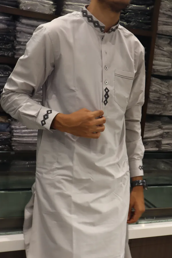 White_Giza_Cotton_Kurta_Payjama_For_Men