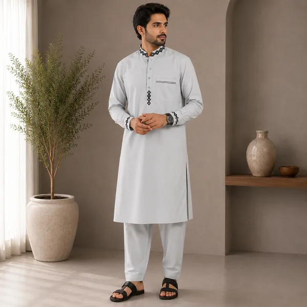 White_Giza_Cotton_Kurta_Payjama_For_Men